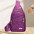 thumbnail image 7 of LEFXSMR Sling Bag for Women & Man, Portable Multi Pocket Storage Bags with Adjustable Strap, Crossbody Bags for Women Men Outdoor Sport, Purple, 7 of 7