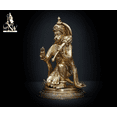 thumbnail image 3 of Brass Hanuman Statue, 21 CM Hanumana Idol, Maruti Nandan, Hanuman ji figurine, Bajrangbali for Temple, corner, House, decor, office, Gifts., 3 of 3
