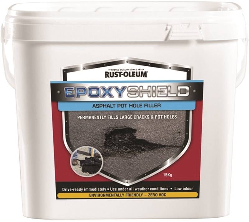 RUSTOLEUM 257893 Asphalt Pothole Filler, Black, 15 kg