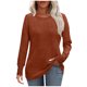 thumbnail image 3 of Tops bohemios sin mangas,Blusa de manga larga cepillada con cuello en V y botones para mujer, poliéster suave, informal, para uso diario, sopatenor, 3 of 9