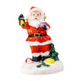 thumbnail image 3 of KLKCMS Santa Claus Statue Desktop Ornament Centerpiece Friend Gift Xmas Sculpture Resin With Gift Box, 3 of 9