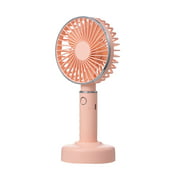 Handheld Electric Mini Portable Outdoor Fan & Rechargeable 2000mAh 2 in 1, 3 Pink