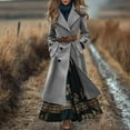 thumbnail image 2 of HJYCHN Women Wool Blend Trench Coat Double Breasted Classic Long Overcoat for Winter Warmth and Elegant Design Grey S, 2 of 4