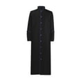 thumbnail image 1 of Penkiiy Priest Robe Dress for Men Clearance Men Solid Halloween Stand Collar Long-sleeved Button Robe Cosplay Coat Multicolor Priest Robe Dress, 1 of 3