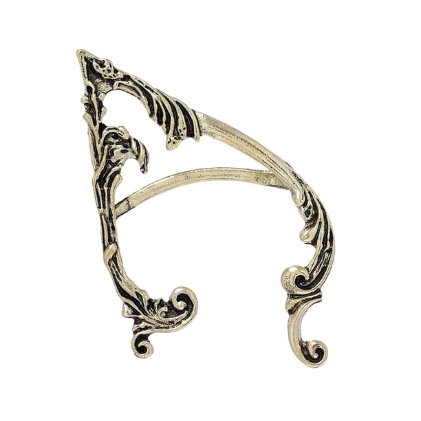 Elf Clip-On Ear Cuff Handcraft Gothic Vintage Para Halloween Girl Gold Left Sunnimix Clip de manguito de oreja