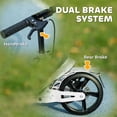 thumbnail image 4 of Adjustable Height Kids Scooter - Foldable Design, White, Ages 6-12 - Smooth Ride with Dual Brakes & Shock Absorption for Outdoor Fun, 4 of 7