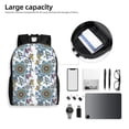 thumbnail image 6 of Cauagu Flowers and Butterflies Print Backpacks,Travel Daypack Casual Laptop Backpack Bookbag Fits 15 Inch Computer for Men Women, 6 of 8