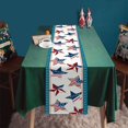 thumbnail image 1 of Mantel rectangular de lino a rayas para decoración del hogar, camino de mesa, cubierta de banquete, cubierta de comedor, Festival de la independencia qym unisex, 1 of 2
