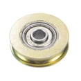 thumbnail image 4 of Uxcell 6.4mm Shaft Hole 32mm Dia Bearing Steel U Groove Sliding Door Roller, 4 of 5