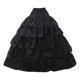 thumbnail image 1 of Enagua De Boda Con Cintura Elástica, Enaguas Para Fiesta, Color Negro, 4 Aros SM SunniMix Enaguas Crinolina, 1 of 4