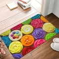 thumbnail image 5 of Fotbe Extra Durable Door Mat - Dirt Trapping Outdoor Welcome Mats - Non-Slip Outdoor Door Mats - Low Profile Front Door Mat - Indoor (16" x 24", Brightly Colored Cupcakes ), 5 of 9