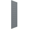 thumbnail image 2 of Ekena Millwork 15"W x 62"H True Fit PVC Horizontal Slat Framed Modern Style Fixed Mount Shutters, Ocean Swell (Per Pair - Hardware Not Included), 2 of 9