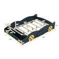 thumbnail image 3 of PORKISS Race Car Full Bed, Full Size Floor Bed with Storage, Toddler Bed with Slat, No Box Spring Needed, Montessori Bed, Full Bed for Kids, Boys, Dark Blue, 3 of 10