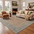 thumbnail image 3 of KUETH 10X14 Machine Washable Area Rug, Low Pile Non-Slip Backing Carpet for Large Living Room and Bedroom, Pet-Friendly Vintage Floral Medallion Rug, Red Fish, 3 of 8