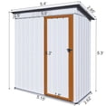 thumbnail image 5 of Outdoor Metal Shed, 5' x 3' Garden Shed for Tools, Patio Storage Shed with Lockable Door, Tool Storage Shed for Lawn, Patio, Backyard, L0023, 5 of 10
