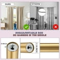 thumbnail image 2 of Heavy Duty Curtain Rods,1 1/4" Large Diameter Premium Nonadjustable Curtain Rod,84in/7ft Custom Window Treatment Rods with Durable Aluminum Brackets and End Caps,Gold Finish, 2 of 15