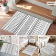 thumbnail image 5 of 2x3 Ft Entryway Area Rug, Black White Striped Kitchen Rug Runner Washable Floor Mat, Modern Farmhouse Geometric Non Slip Indoor Door Mat Throw Carpet for Bathroom Living Room Bedroom, 5 of 8