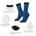 thumbnail image 3 of Logiee Deep Blue Glitter Print Adult Socks for Men & Women,Calf Socks, Ankle Socks,Boots Socks,Breathable Casual Sock,Unisex Crew Socks, 3 of 6