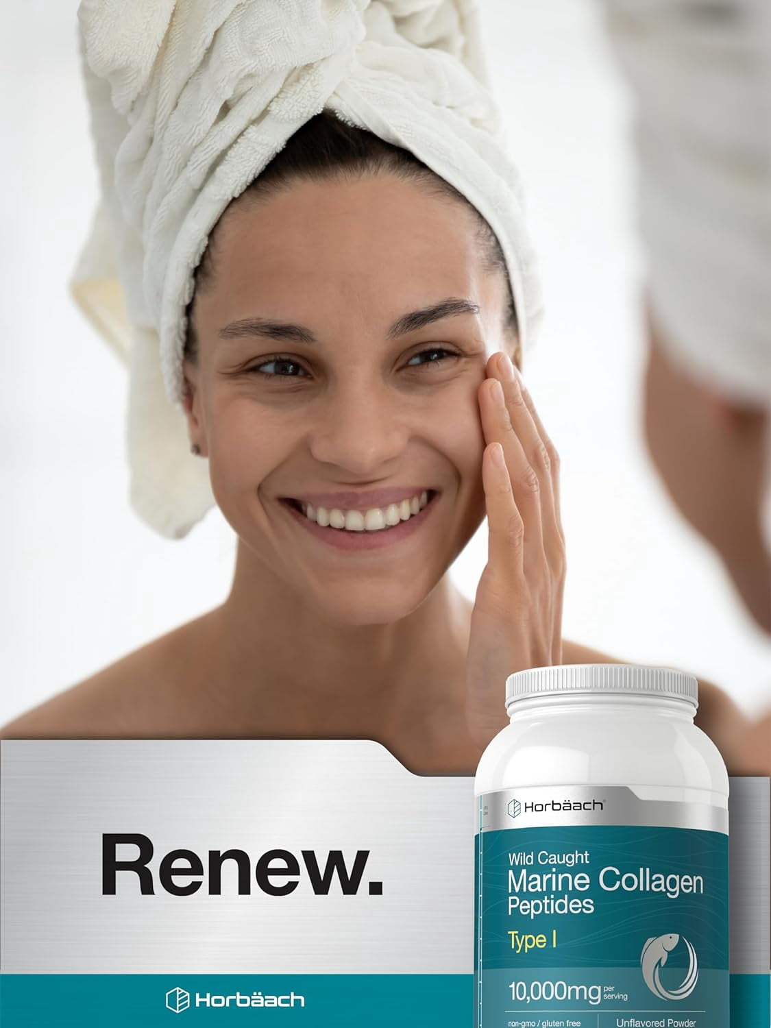 Marine Collagen Powder 2.2 lbs | Hydrolyzed Collagen Peptides | Unflavored | by Horbaach