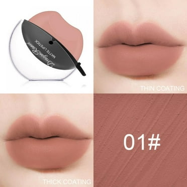 Matte Lipstick Lip Makeup, Long Lasting No Fading Non-stick Cup Waterproof Portable Lip Lipstick, Makeup Gift for Girls