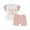 Pink, variant on Bagilaanoe 2pcs Toddler Baby Girl Boy Shorts Set Short Sleeve Letter Print T Shirt Tops + Shorts 3M 6M 12M 18M 24M 3T Kids Casual Summer Clothes