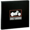 Harley 12X12 Postbound Album w/ Window, Black Leather