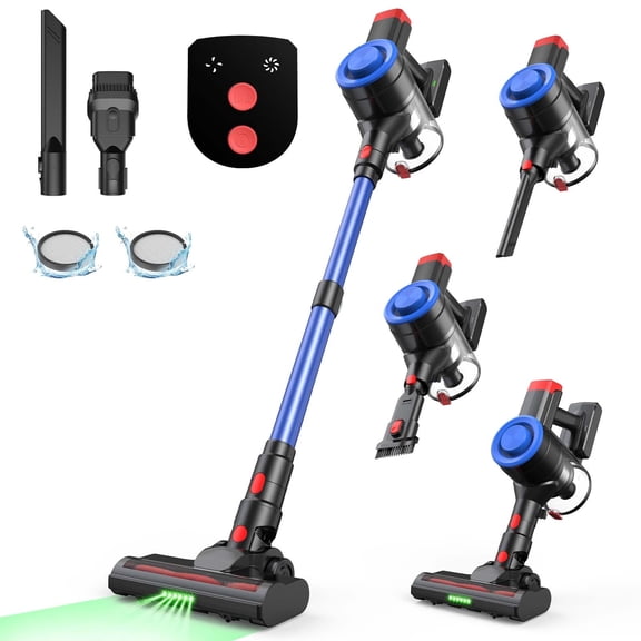 MOOSOO Cordless Stick Vacuum Cleaner 45KPA Strong Suction 50Mins Lightweight for Pet Hair Home Hard Floor