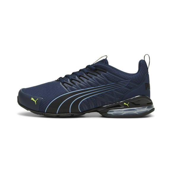 PUMA Men's Voltaic EVO Sneaker Club Navy Black-Electric Lime 10