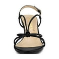 thumbnail image 6 of BLISSFUL STEP Women's Shoes Strappy Slingback Kitten Heel Sandals Black 9.5, 6 of 8