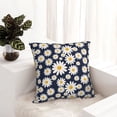 thumbnail image 6 of Yiaed Daisy Floral Print Pillow Covers Super Soft Decorative Square Throw Pillow Covers Case Cushion Covers for Sofa Couch Bedroom Car Decor（No pillow core）-12"x12", 6 of 7