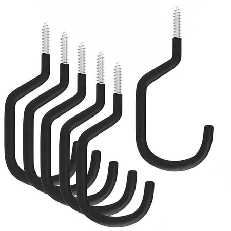 

Wideskall 6 Pieces Heavy Duty Garage Storage Screw in Utility Tool Wall Mount Bike Hanger Hook