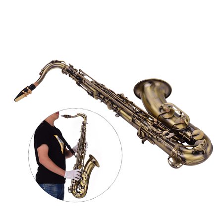 Muslady Finish Tenor Saxophone Sax Brass Body White Shell Keys Woodwind Instrument With Carry Case Gloves Cleaning Cloth Brush Sax Neck Straps Walmart Canada