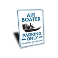 thumbnail image 3 of Air Boater Parking Novelty Decor, Metal Wall Sign - 10x14 Inches, 3 of 4
