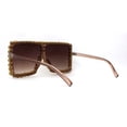 thumbnail image 4 of Large Gem Rhinestone Jewel Oversize Mob Sunglasses Light Brown, 4 of 4