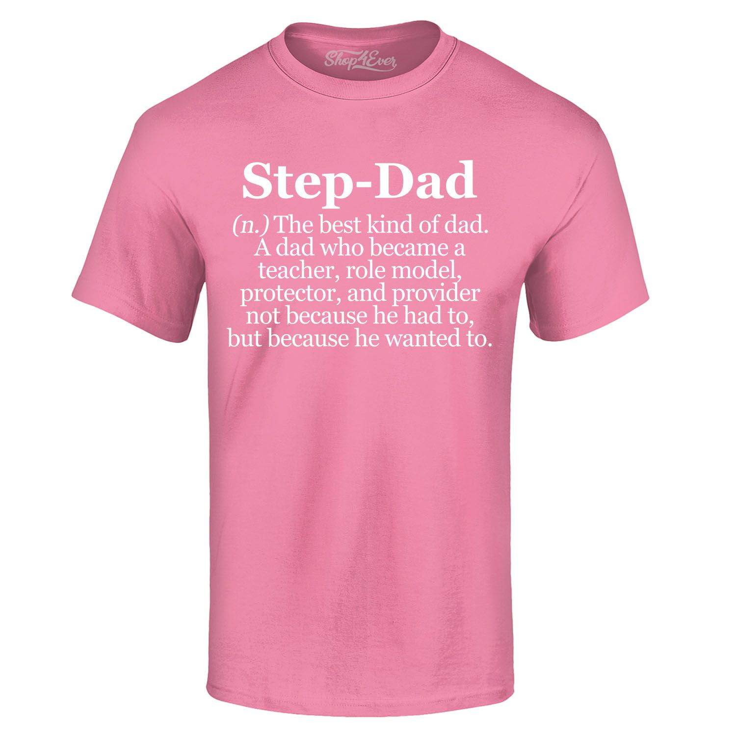 1500px x 1500px - Shop4Ever Men's Step-Dad Definition Graphic T-shirt XXXX-Large Azalea Pink  - Walmart.com