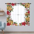 thumbnail image 2 of Goory Rideaux de Noël Luxe 2 Pcs Draperies Texturées en Lin Décoration Maison Rideau de Fenêtre Poche de Tringle Style Chambre-4 L:51 Pouces x H:83 Pouces, 2 of 6