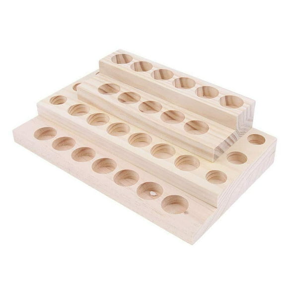 Essential Oil Holder Wood Four Layers 30 Grids Essential Oil Rack for Essential Oil Shop, Home, Bed Room