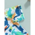 thumbnail image 3 of SUNSIOM Kid Boy Swimming Romper, Rash Guard Swimwear Short Sleeves Cartoon Dinosaur Print Quick Dry Swimsuit with Cap, 3 of 9
