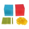thumbnail image 3 of Juegos de 4 juguetes matemáticos Decimales Ayudas didácticas para la educación - Sistema de grupos decimales Rompecabezas 121 bloques Yotijar Bloques numéricos cognitivos matemáticos, 3 of 9
