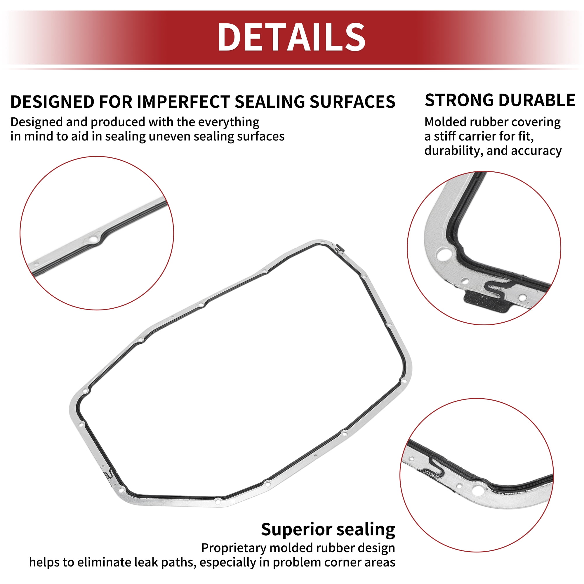 Unique Bargains Car Oil Pan Gasket Car Transmission Oil Pan Gasket Engine Oil Pan Gasket Seal No.09E321371A for Audi A4 2009-2012, for Audi A5 2008-2012 1 Pcs