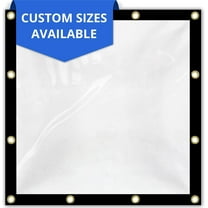 Covers & all Custom Clear Tarps Heavy Duty Waterproof Material, 18 oz Clear PVC Tearproof Tarpaulin, Available in Custom Sizes for Indoor & Outdoor Use (9' X 9', Clear)