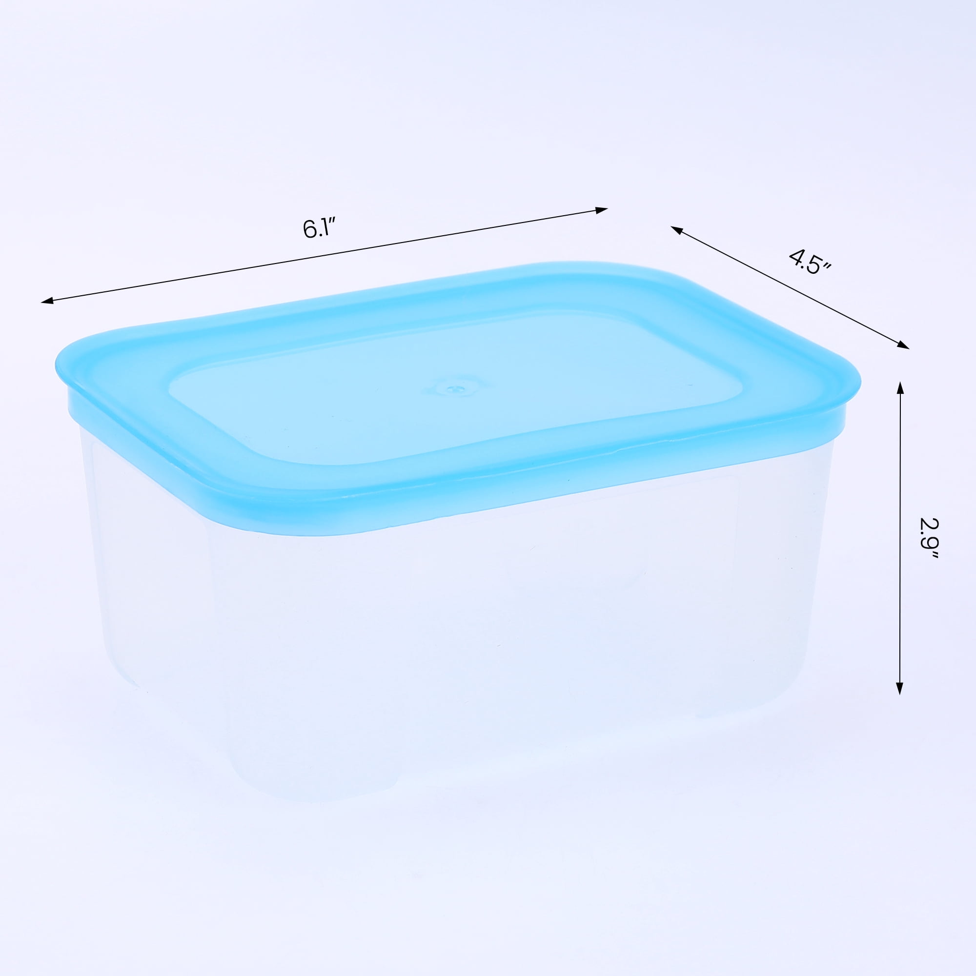 Unique Bargains Food Storage Containers Reusable Lunch Box 12 Packs Blue