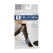 Truform Sheer Compression Stockings, 8-15 mmHg, Women's Knee High Length, 20 Denier, Black, X-Large