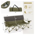 thumbnail image 5 of 3 Person Camping Chair with Cup Holders - Heavy Duty 990lbs Capacity - Folding Portable Outdoor Chair for 3 Adults - Cotton Padded Beach Chair with Storage Bag, 5 of 9
