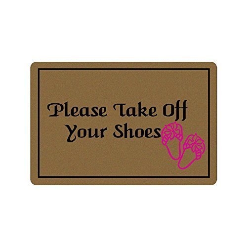 WinHome Please Take Off Your Shoes Doormat Floor Mats Rugs Outdoors