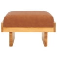 thumbnail image 5 of SAFAVIEH Tarilynn Mid-Century Leather Ottoman, Cognac/Natural, 5 of 10
