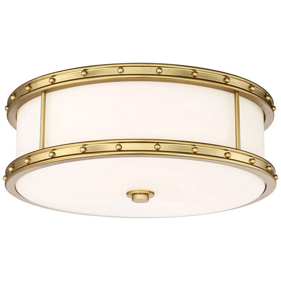 30W 1 Led Flush Mount In Transitional Style 5.5 Inches Tall By 15.5 Inches Wide-Liberty Gold Finish Minka Lavery 827-249-L