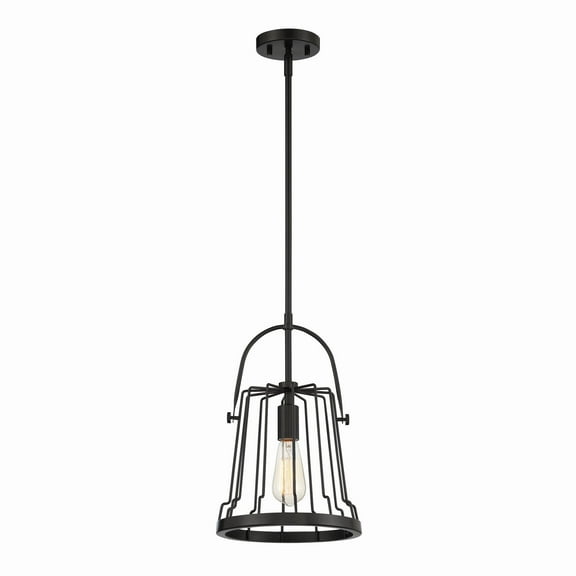 Designers Fountain Alba Matte Black 1 Light Pendant, D234M-10P-MB