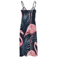 thumbnail image 5 of Flamingo Pattern Sleeveless Dress Woman Fashion Long Dresses Women's Summer Suit Dress Summer 2025 Women, 5 of 7