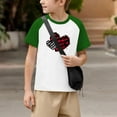thumbnail image 5 of KyCheLot Kids Boys Girls Short Sleeve Shirt Valentines Day Print Color Block Casual Crewneck T Shirts 3-14 Years, 5 of 7